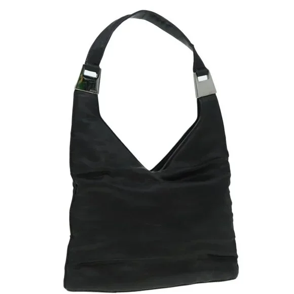 GUCCI Tote Bag Nylon Black Auth ti2101 - Picture 1 of 16